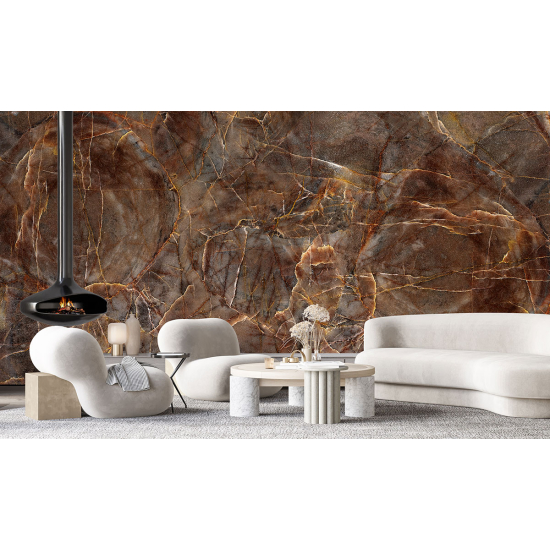 Panoramic Wallpaper - Wall Mural - Marbled effect