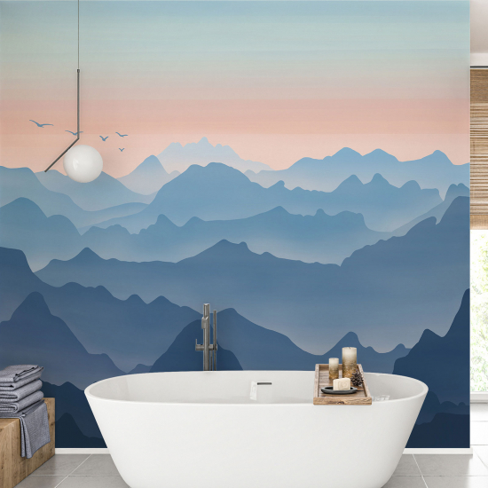 Panoramic Wallpaper - Wall Mural - Mountains