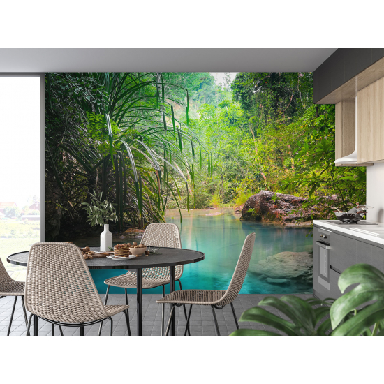 Panoramic Wallpaper - Wall Mural - Natural pool