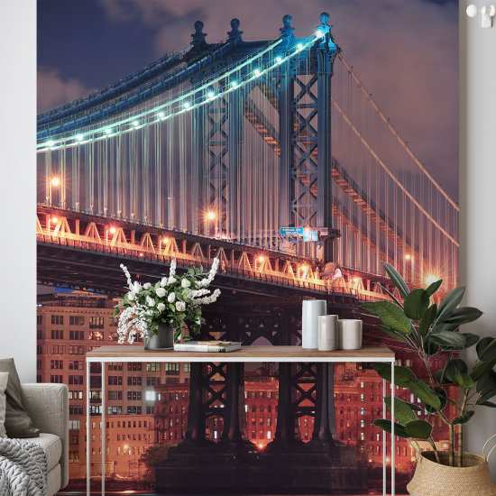 Panoramic Wallpaper - Wall Mural - New York Bridge