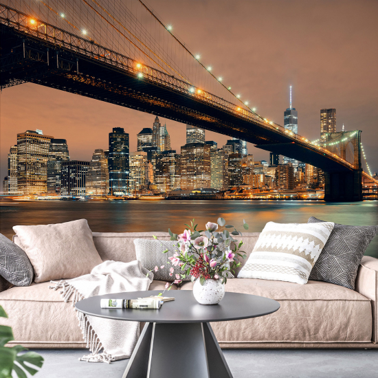 Panoramic Wallpaper - Wall Mural - New York Bridge