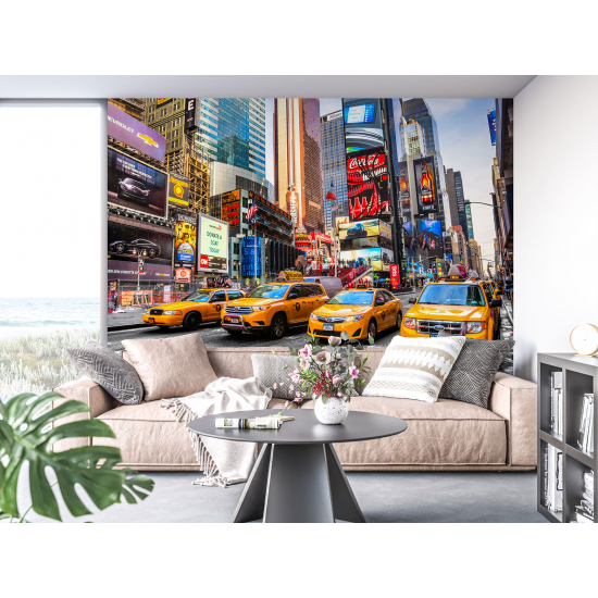 Panoramic Wallpaper - Wall Mural - New York Taxis