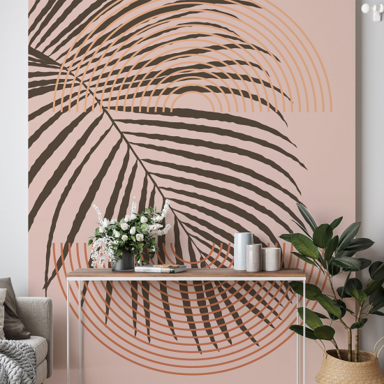 Panoramic Wallpaper - Wall Mural - Palm Leaf Design