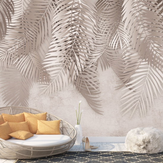 Panoramic Wallpaper - Wall Mural - Palm Leaves