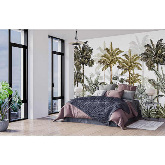 Panoramic Wallpaper - Wall Mural - Palm trees