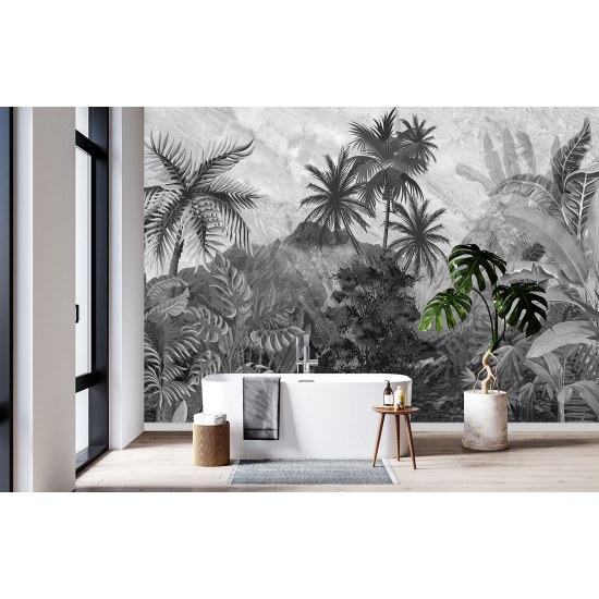 Panoramic Wallpaper - Wall Mural - Palm trees