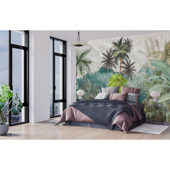 Panoramic Wallpaper - Wall Mural - Palm trees