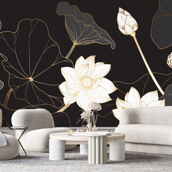 Panoramic Wallpaper - Wall Mural - Panoramic wallpaper - Flowers