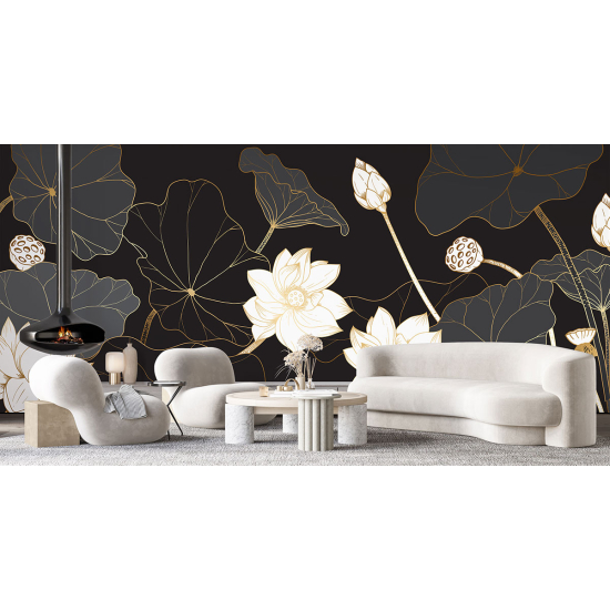 Panoramic Wallpaper - Wall Mural - Panoramic wallpaper - Flowers