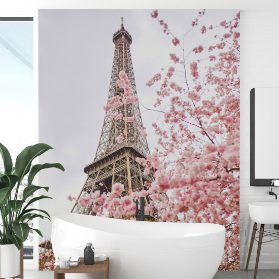 Panoramic Wallpaper - Wall Mural - Paris Eiffel Tower