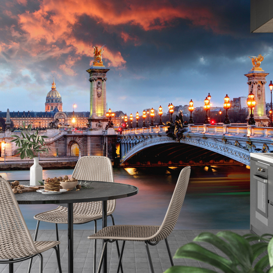 Panoramic Wallpaper - Wall Mural - Paris Pont Alexandre III