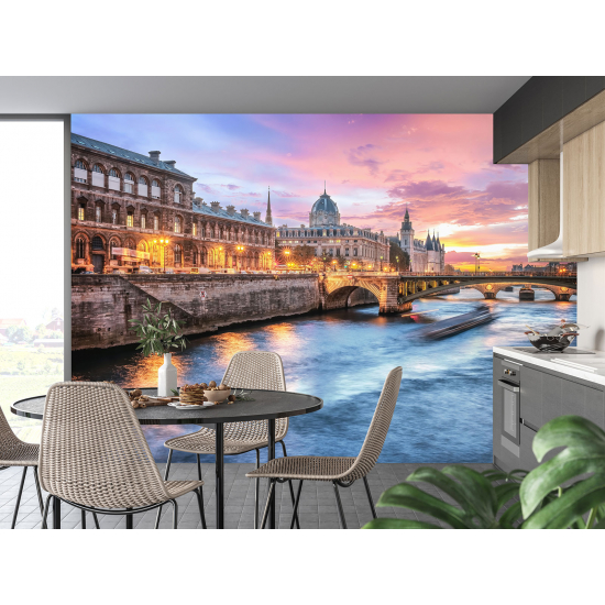 Panoramic Wallpaper - Wall Mural - Paris the Seine