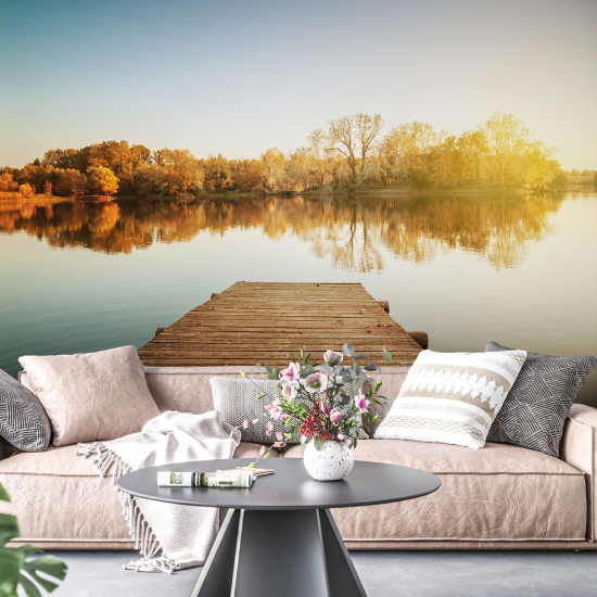 Panoramic Wallpaper - Wall Mural - Pontoon Lake