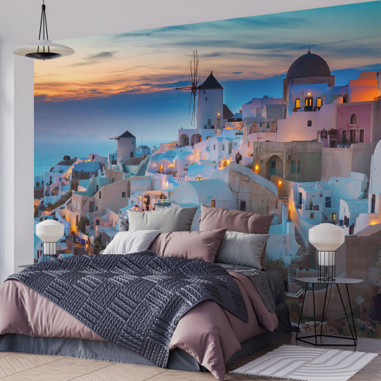 Panoramic Wallpaper - Wall Mural - Santorini Greece