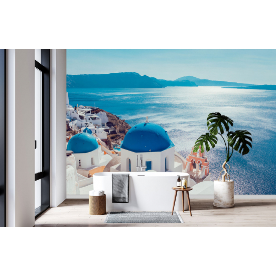 Panoramic Wallpaper - Wall Mural - Santorini Greece