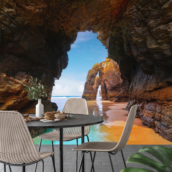 Panoramic Wallpaper - Wall Mural - Sea Caves