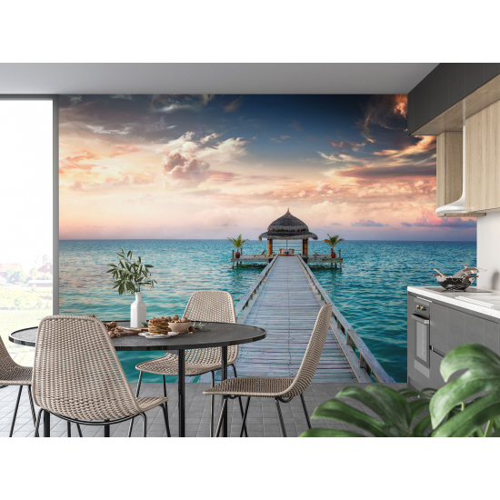 Panoramic Wallpaper - Wall Mural - Sea Pontoon