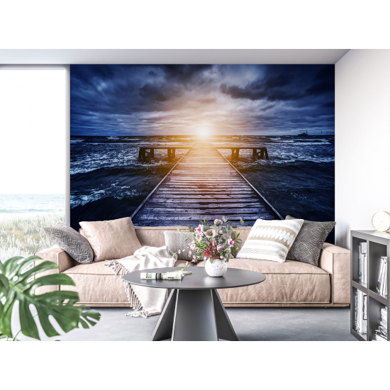 Panoramic Wallpaper - Wall Mural - Sea Pontoon