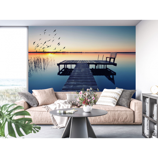 Panoramic Wallpaper - Wall Mural - Sea Pontoon