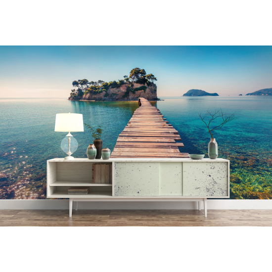 Panoramic Wallpaper - Wall Mural - Sea Pontoon