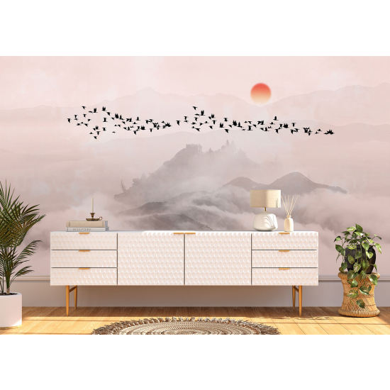 Panoramic Wallpaper - Wall Mural - Sun Birds