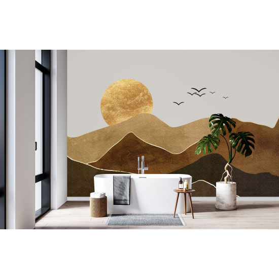 Panoramic Wallpaper - Wall Mural - Sun Design