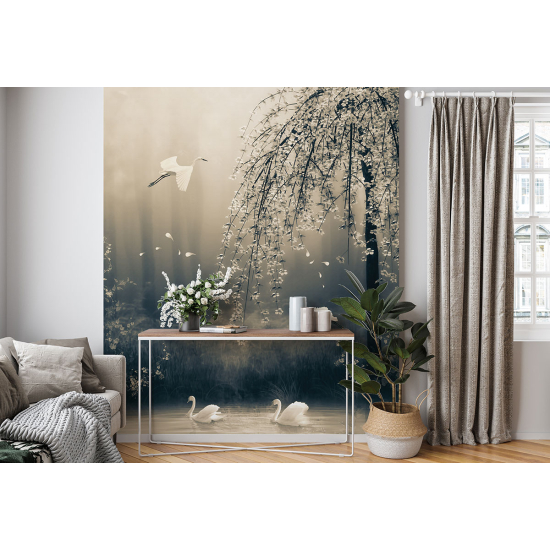 Panoramic Wallpaper - Wall Mural - Swan Lake