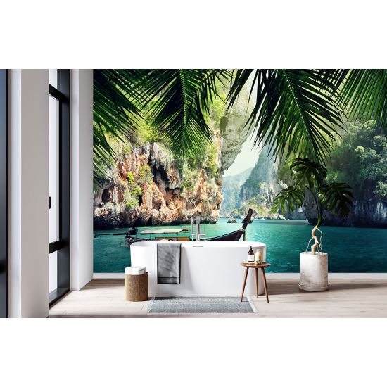 Panoramic Wallpaper - Wall Mural - Thailand Boat