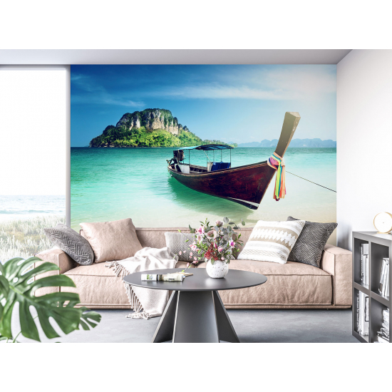 Panoramic Wallpaper - Wall Mural - Thailand Boat