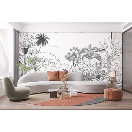 Panoramic Wallpaper - Wall Mural - Tropical forest