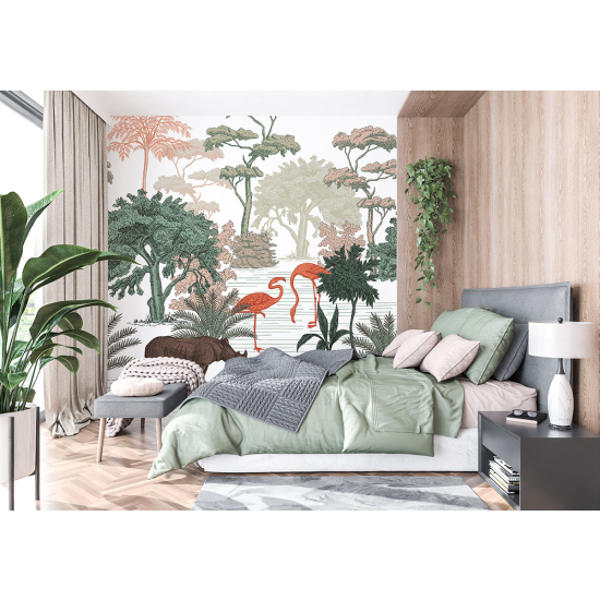 Panoramic Wallpaper - Wall Mural - Tropical forest