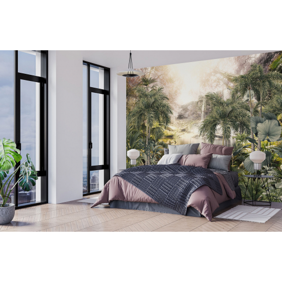 Panoramic Wallpaper - Wall Mural - Tropical forest