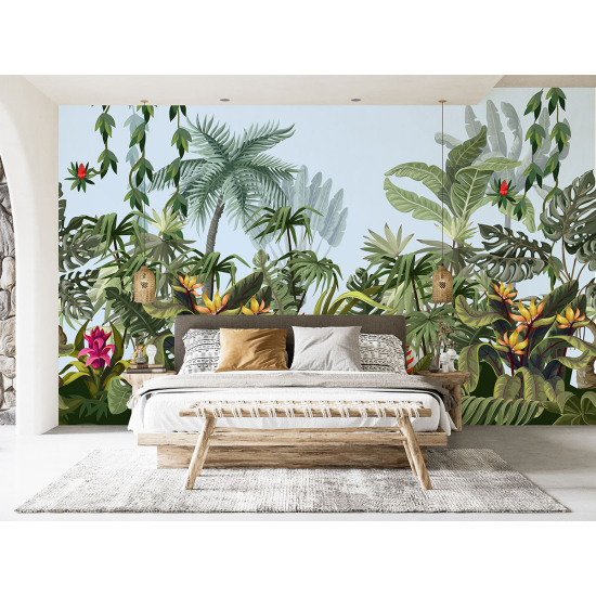 Panoramic Wallpaper - Wall Mural - Tropical forest