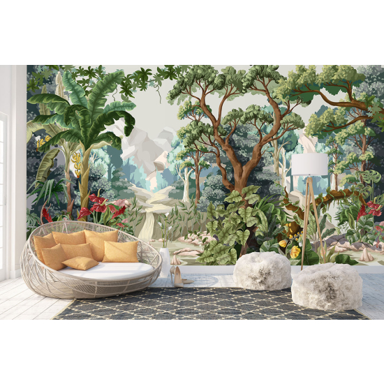 Panoramic Wallpaper - Wall Mural - Tropical forest