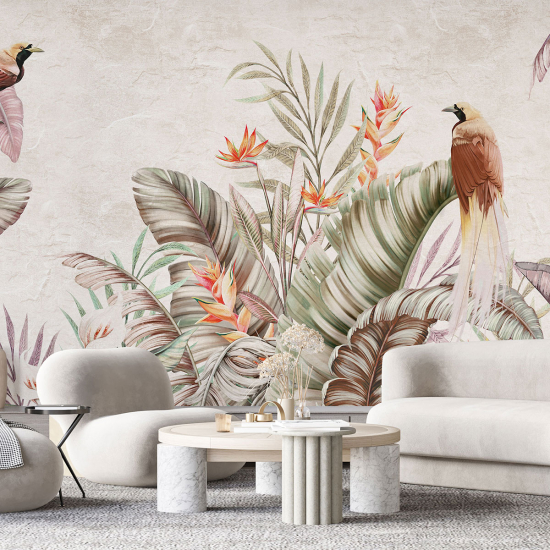 Panoramic Wallpaper - Wall Mural - Tropical Forest Birds