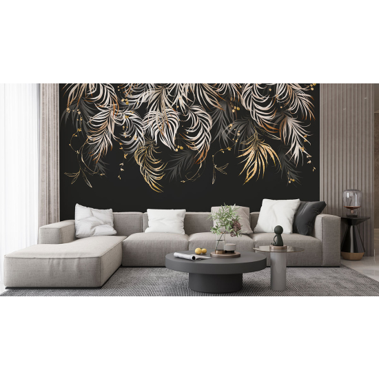 Panoramic Wallpaper - Wall Mural - Tropical leaves