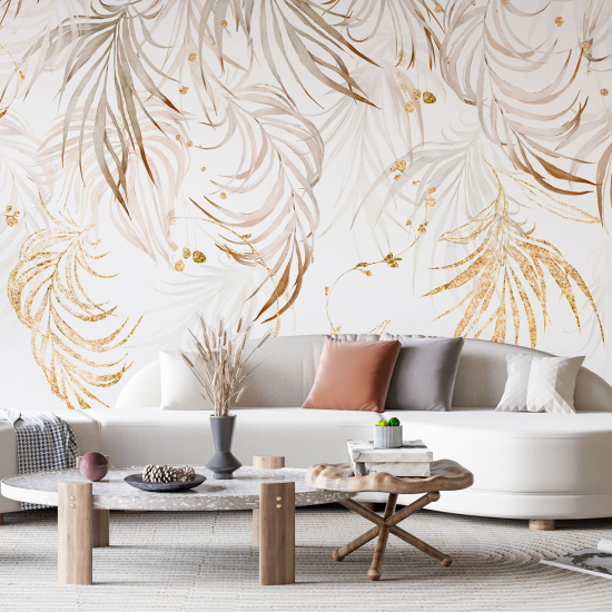 Panoramic Wallpaper - Wall Mural - Tropical leaves