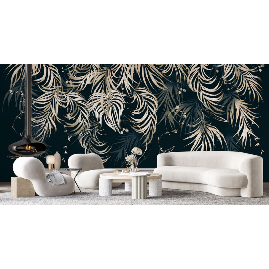 Panoramic Wallpaper - Wall Mural - Tropical leaves