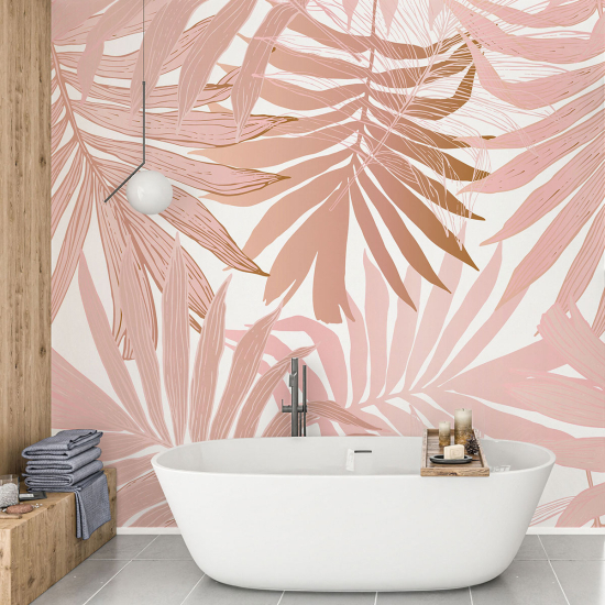 Panoramic Wallpaper - Wall Mural - Tropical leaves