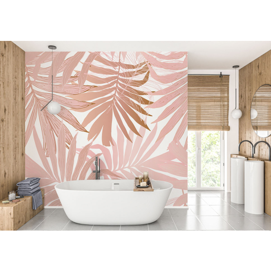 Panoramic Wallpaper - Wall Mural - Tropical leaves