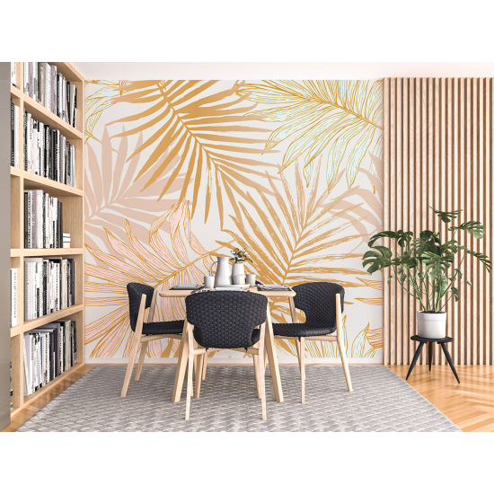 Panoramic Wallpaper - Wall Mural - Tropical leaves