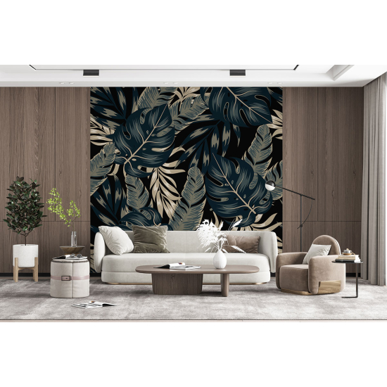 Panoramic Wallpaper - Wall Mural - Tropical leaves