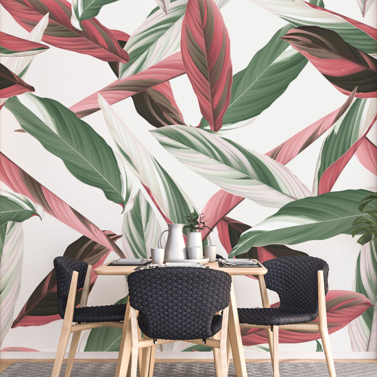 Panoramic Wallpaper - Wall Mural - Tropical leaves