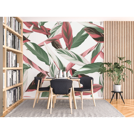 Panoramic Wallpaper - Wall Mural - Tropical leaves