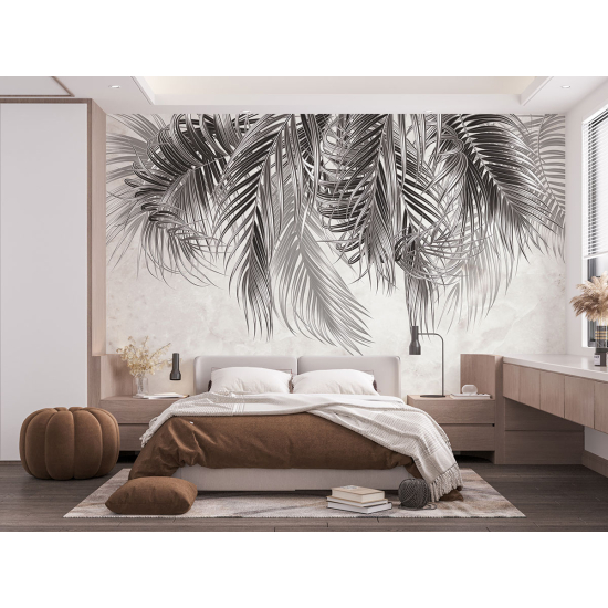 Panoramic Wallpaper - Wall Mural - Tropical leaves