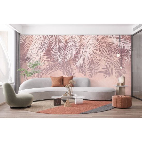 Panoramic Wallpaper - Wall Mural - Tropical leaves