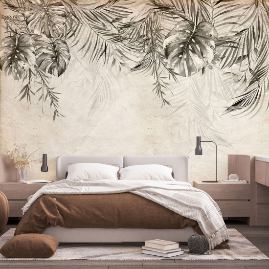 Panoramic Wallpaper - Wall Mural - Tropical leaves