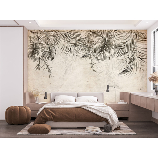 Panoramic Wallpaper - Wall Mural - Tropical leaves