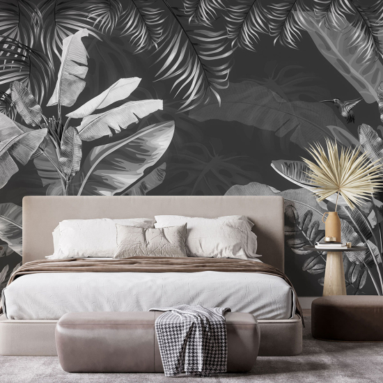 Panoramic Wallpaper - Wall Mural - Tropical leaves