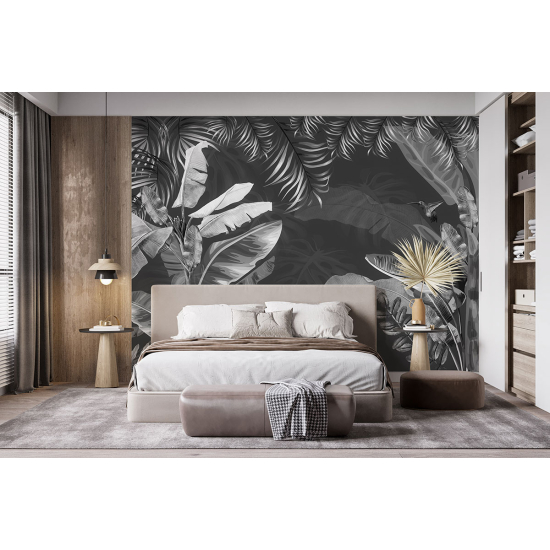 Panoramic Wallpaper - Wall Mural - Tropical leaves